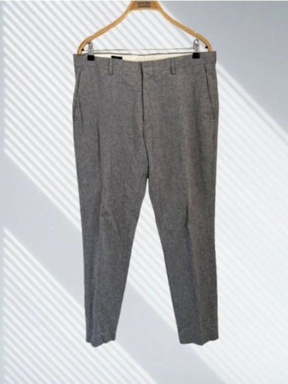 J.Crew Ludlow Slim Fit Gray Cotton-Linen Blend Dress Pants Size 36/31